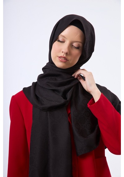 Mirsoy Scarf Mir Modern Desen Şal Siyah