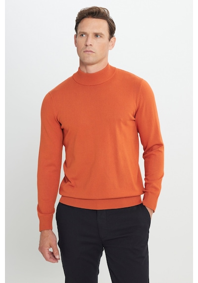 AC&Co / Altınyıldız Classics Erkek Standart Fit Normal Kesim Yarım Balıkçı Yaka Triko Kazak Kiremit AC&Co / Altınyıldız Classics Erkek Standart Fit Normal Kesim Yarım Balıkçı Yaka Triko Kazak Kiremit
