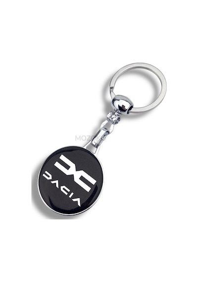 Yüksek Kaliteli Siyah Dacia Logolu Damla Baskılı Şık Hediyelik Araç Anahtarlığı