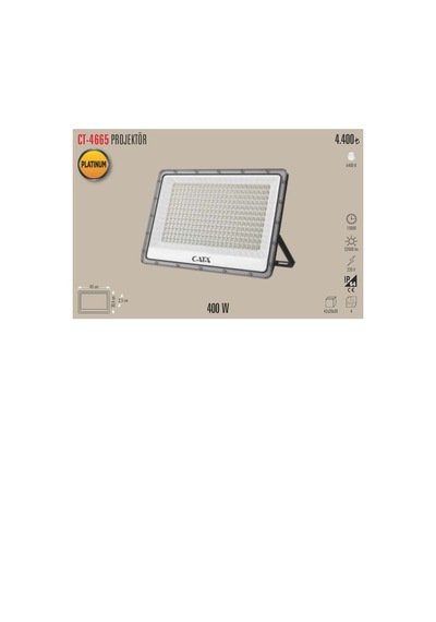 Ct-4665 400w Led Projetör 1 Adet Beyaz Işık