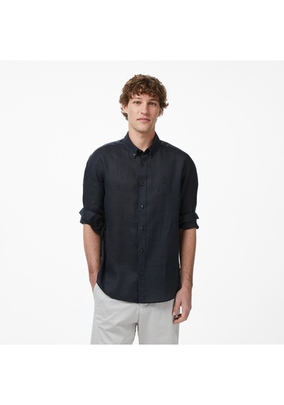 Nautica Erkek Siyah Regular Fit Keten Gömlekdüzw65101t