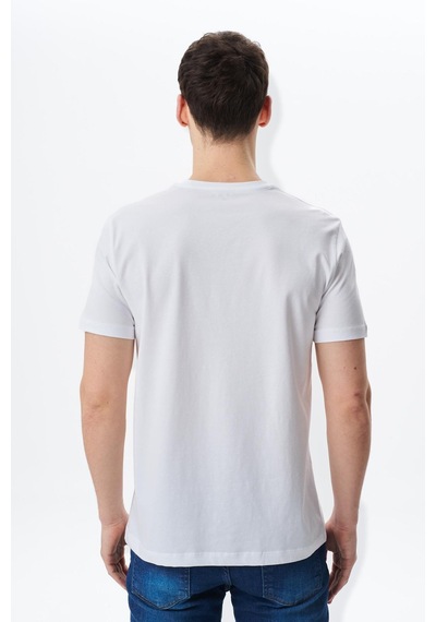 AR-MA Arma Erkek Regular Fit Baskılı Süprem Bisiklet Yaka Tişört Y29344453802 Beyaz