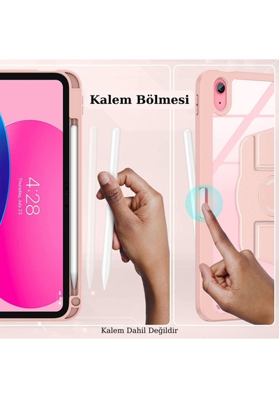 10.9 Inc 10.nesil Uyumlu 360 Dönebilen Standlı Pino Apple Uyumlu iPad Tablet Kılıfı Kılıf