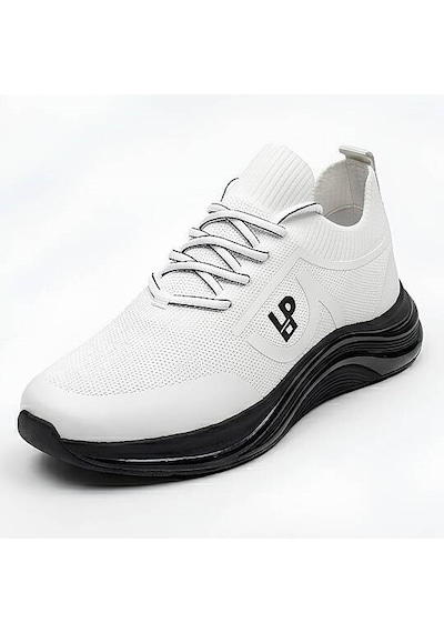 Daytex 1112 Erkek Siyah Triko Knit İthal Taban Sneaker Beyaz