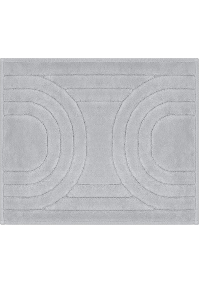 Bluenity Diamond Circle Doğal Pamuklu 2'li Banyo Kilim Seti 60x100+50x60 Cm - Gri