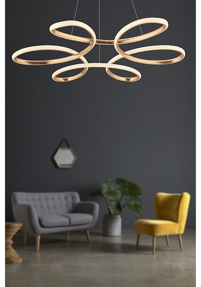 İkon Model Gold Kaplama Hol Antre Mutfak Salon Yatak Çocuk Odası Modern Led Beyaz Işık Avize Gold