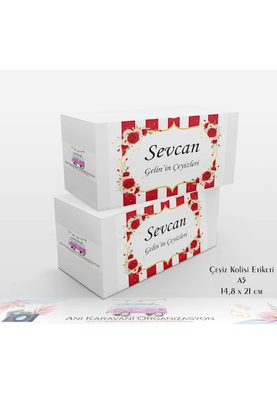 Çeyiz Kolisi Etiketi - Çk04 A5 - 14,8x21 Cm.