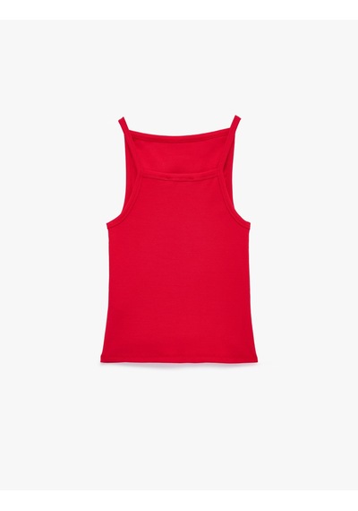 Koton Slim Fit Kolsuz Kayık Yaka Atlet Kırmızı 6sal30118ık