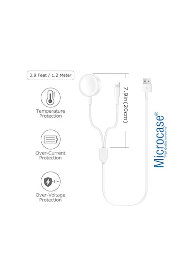 Apple Uyumlu Watch Seri 6 40 Mm 2In1 Manyetik Şarj Aygıt+Usb Kablo (453939593)