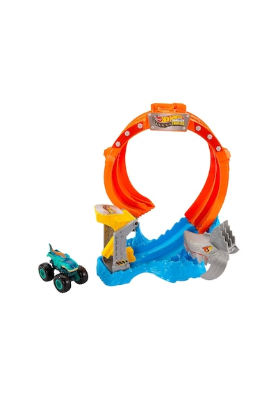 Monster Trucks Dönen Corkscrew Shark Çarpışması