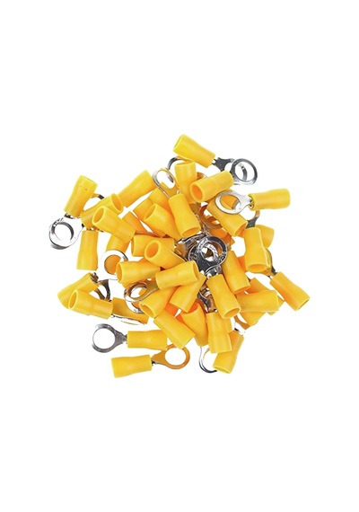 Tork Sulye Pabuç Kablo Ucu 4-6mm M8 Sarı Sıkmalı Yuvarlak Tip 100'lü Paket -1665