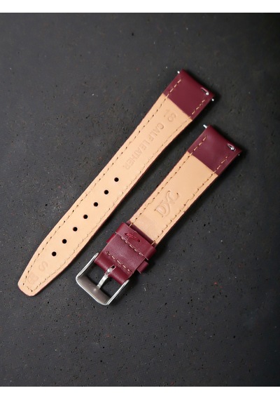 Hakiki Deri 18mm Akıllı Pimli Saat Kordonu Bordo 68437334