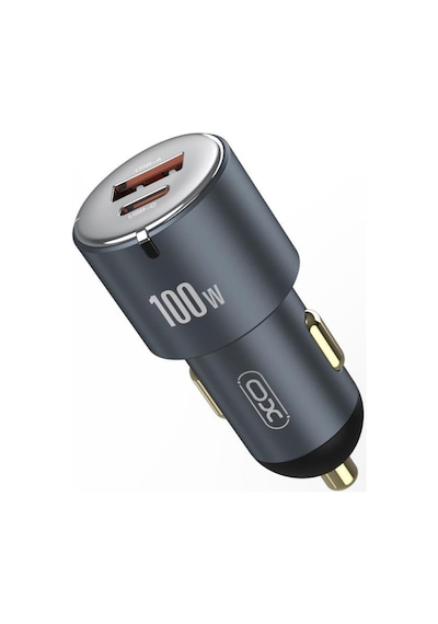 Cc47 2ın1 Usb Cc47 100w Araç İçi Hızlı Şarj Soketi - Çift Portlu Usb-c + Usb-a Akıllı Adaptör