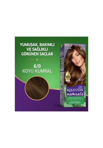 Hubrendy Tedarik Naturals Saç Boyası Koyu Kumral 6/0