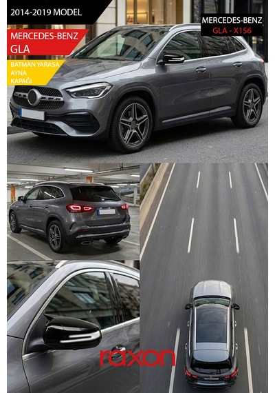 Mercedes-benz Gla X156 2014-2019 Batman & Yarasa Ayna Kapağı Parlak Piano Black Sport