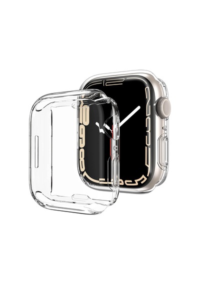 Microsonic Apple Uyumlu  Watch Series 8 45mm Kılıf 360 Full Round Soft Silicone
