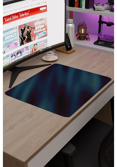 Glitch Kaymaz Dikişli Kauçuk Oyuncu Mousepad V1 - 48x40 Xl Gaming Mouse Pad Fare Altlığı