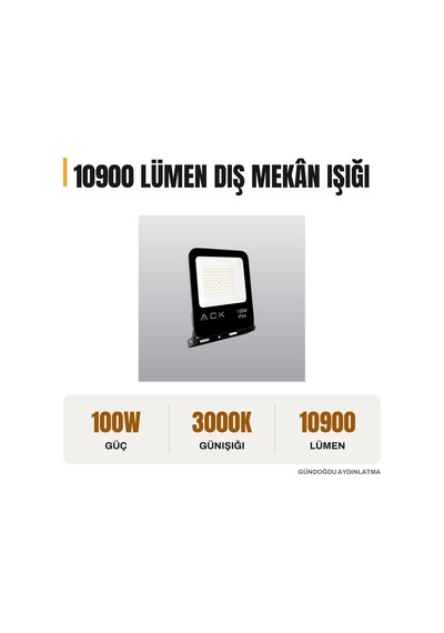 Ack 100w Led Projektör 3000k - At62-19102