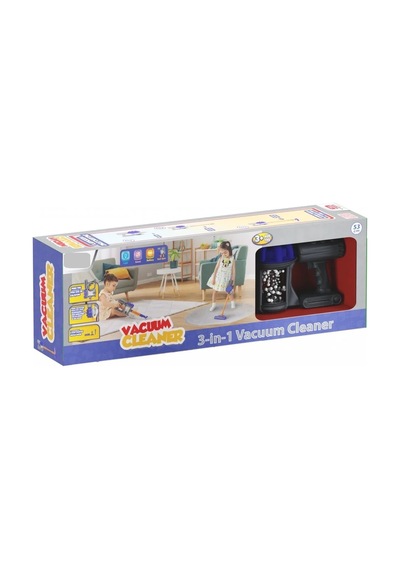 Bulaşık Yıkama Seti - Pilli Su Akıtan Modern Lavabo + Oyuncak Pilli Dikey Süpürge