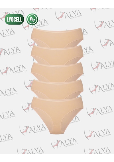 Alya Underwear Kadın Külot, Lyocell Kumaş Külot, Ter Emici Rahat Ve Dayanıklı Kadın İç Çamaşırı, Liyosel Slip Bej P07