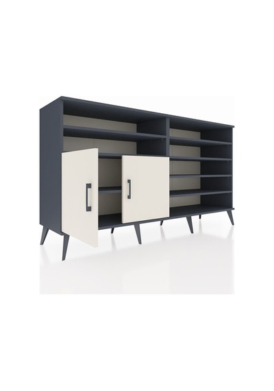 Hyperion Konsol 7 Raflı 2 Kapaklı 176x44x99 Antrasit-aytaşı Antrasıt/aytası - Antrasıt Hyperion Konsol 7 Raflı 2 Kapaklı 176x44x99 Antrasit-aytaşı Antrasıt/aytası - Antrasıt