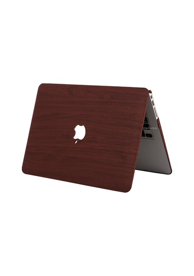 Apple Uyumlu MacBook Air Kılıf 13 İnç Wood01 Eski Usb'li Model 2010-2017 A1369 A1466 İle Kahverengi