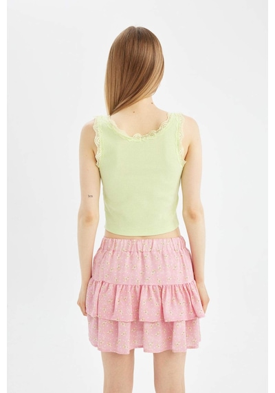 Defacto Coool Fitted Fitilli Kaşkorse Atlet D1610AX24SMGN1098 Yeşil