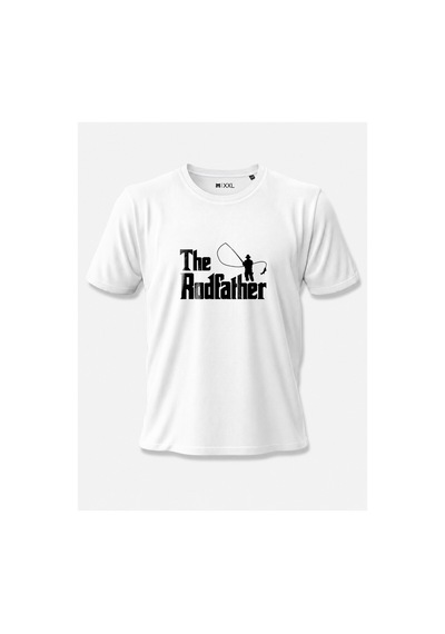 North Whiskers The Rodfather Esprili Balıkçı Baskılı %100 Pamuklu Unisex Lacivert Tişört Beyaz - 875039313 Beyaz - 875039313 Beyaz