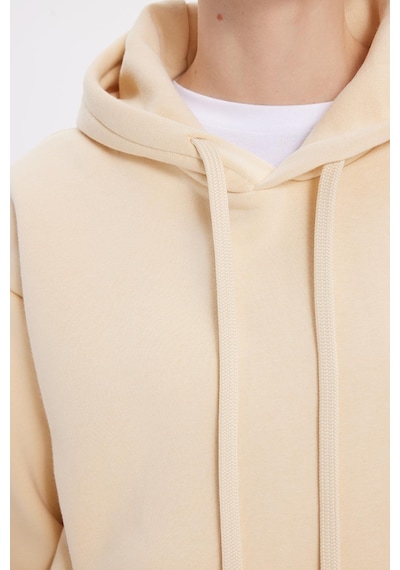 Tudors Kadın Oversize Geniş Kesim Pamuklu Yumuşak Dokulu İçi Polarlı Basic Bej Kapüşonlu Sweatshirt-42092 Bej Tudors Kadın Oversize Geniş Kesim Pamuklu Yumuşak Dokulu İçi Polarlı Basic Bej Kapüşonlu Sweatshirt-42092 Bej