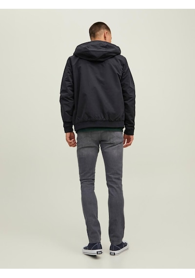 Jack & Jones JJERUSH HOOD Erkek  Siyah Yağmurluk