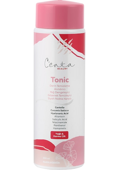 C'enta Beauty Karma ve Yağlı Ciltler İçin Arındırıcı ve Yağ Dengeleyici Tonik 200 ML
