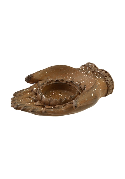 Vitale Hand Tealight Mumluk Kahverengi 14 10 2,5 Cm