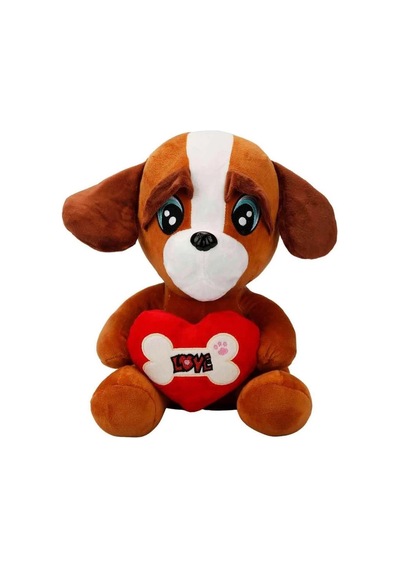 Mey İthalat 3183 Kalpli Peluş Köpek 30 Cm