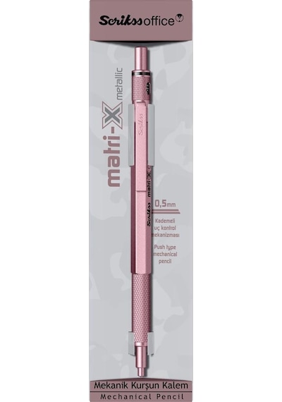 Scrikss Matri-x Versatil 0.5 Mm Metalik Açık Pembe Şeffaf Amb.