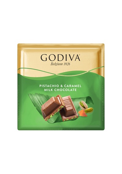 4 Adet Godiva Antep Fıstıklı & Karamelli Sütlü Çikolata Kare 60 G