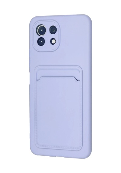 Xiaomi Mi 11 Kılıf Kelvin Kartvizitli Silikon - Lila 0.2M-Çok Renkli