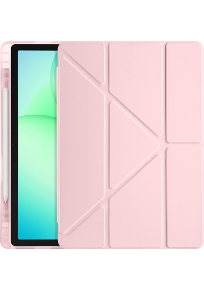Samsung Uyumlu Galaxy Tab A9 Plus A11+ Üçgen Standlı Uyandırma Fonksiyonlu Tablet Kılıfı Kapaklı Kılıf