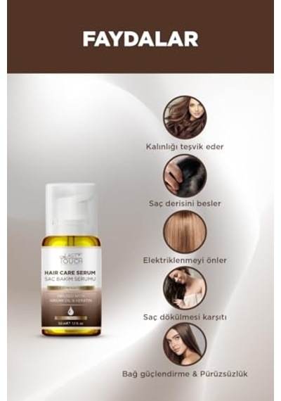 Dökülme Karşıtı Ve Onarıcı Mucizevi Saç Bakım Serumu 50 Ml Keratin Ve Argan Yağı