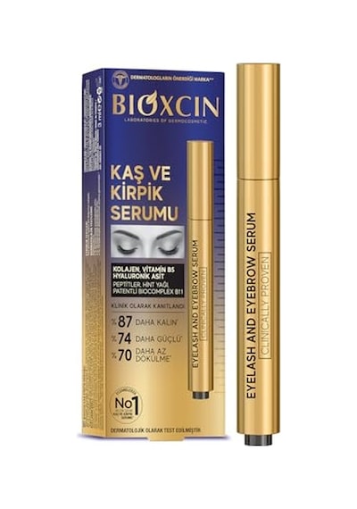 Bioxcin Kaş Ve Kirpik Serumu Biocomplex B11, Hyaluronik Asit, Hint Yağı Ve Peptit İçerikli Gürleştirici Ve Uzatıcı Etki 10 Ml