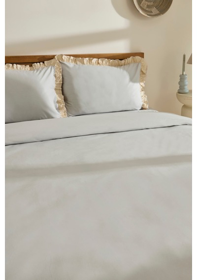 Kaşmir Home Lisa %100 Pamuk Çift Kişilik Nevresim Takımı Gri