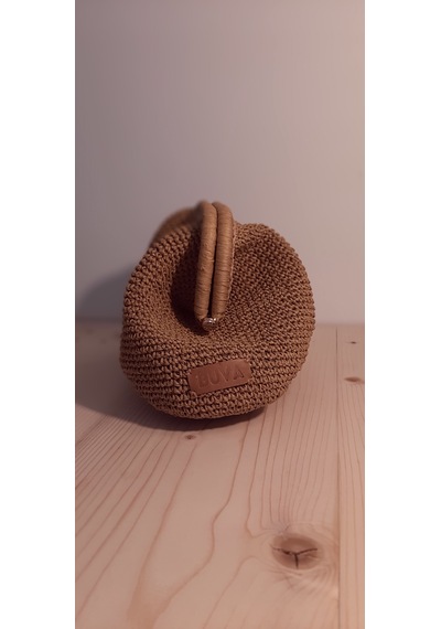Buva Fall Clutch-kağıt İp El Çantası Camel