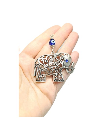 Nazar Boncuklu Metal Fil Dikiz Ayna Süsü /yeni Araba Ayna Süsü N