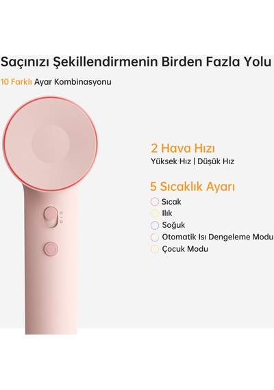 Laifen Se 2 Saç Kurutma Makinesi - Pastel Pembe