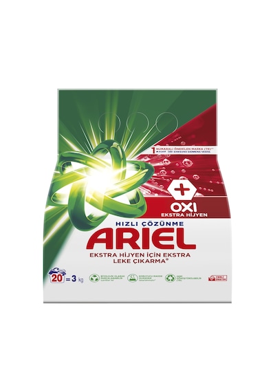 Ariel Oxi Ekstra Hijyen 3kg 20 Yıkama 5 Adet