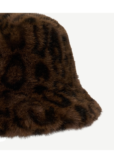 Yargıcı Leopar Desenli Kloşe Şapka 26kksp6005x 003 Kahverengi