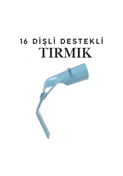 Füze 16 Tırmık 16 Dişli Takviyeli Çelik Bahçe Tırmığı - 4 Mm Kalınlık 56 Cm Bahçe Tarla Tırmığı