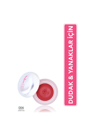 Flormar K-spirit Moussy Lip & Cheek Yoğunluğu Ayarlanabilir Dudak Ve Yanak Renklendiricisi 004jammyred