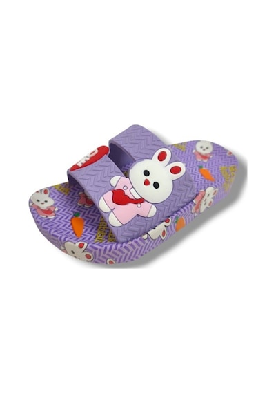 Gezer 16257-25 Love Tavşan Figürlü Kız Çocuk Terlik 25-29 Mor