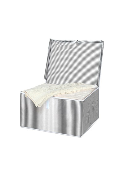 3 Adet Kapaklı Çok Amaçlı Hurç Saklama Kutusu Organizer Maxi 50 X 40 X 30 Cm Gri Gri