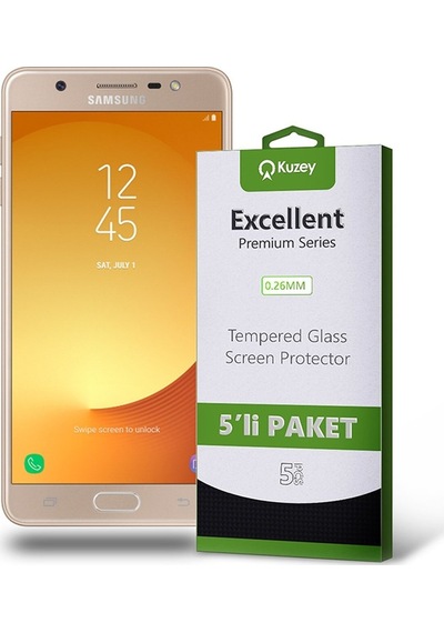 Samsung Uyumlu Galaxy J7 Max Ekran Koruyucu Cam 5 Adet Ekonomik Paket (554292812) 20 Tl Fark Ile Apple  iPhone Hızlı Şarj Kablosu